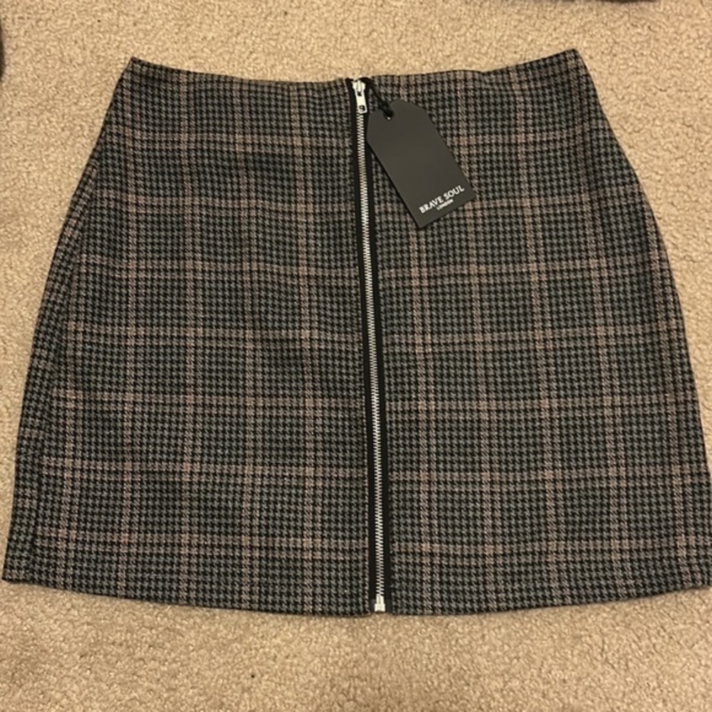 Brave Soul London Bailey Mini‎ Skirt Checker - Picture 5 of 6